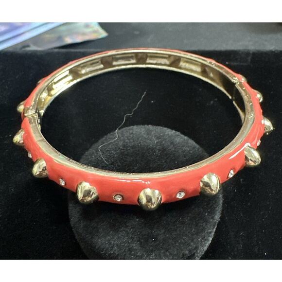 Sequin Nordstrom Colorful Thin Gold Tone Enamel Hinge Bangle $25 NWOT #71 - Picture 2 of 2